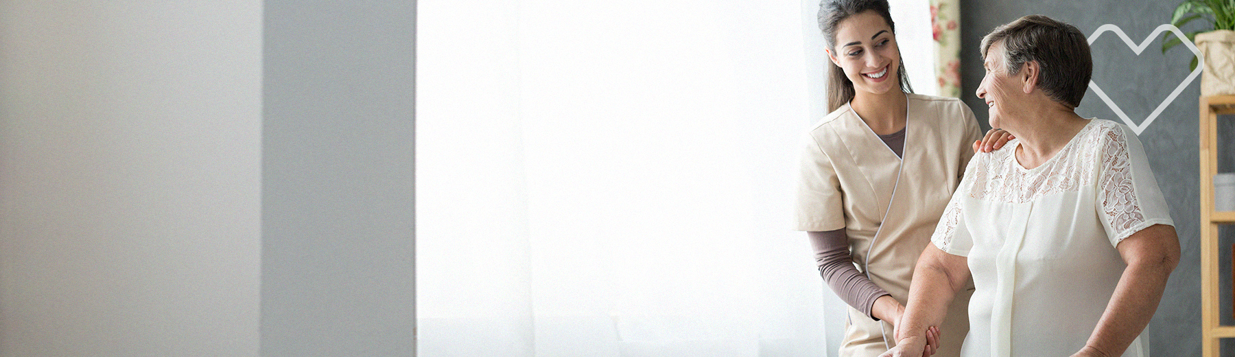 Caregiver and senior woman