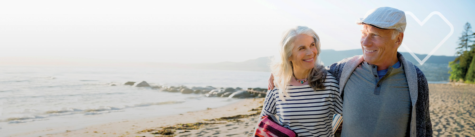 Senior couple on beach