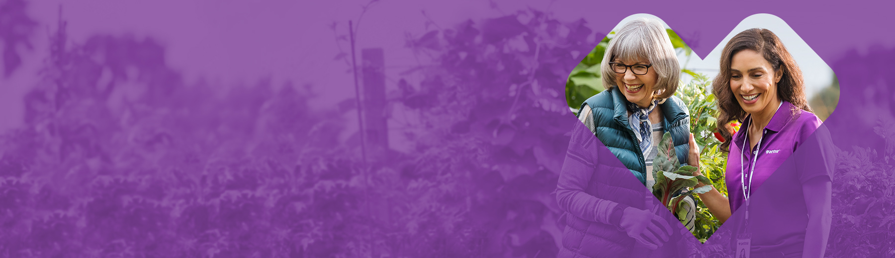 Senior woman with Aetna employee